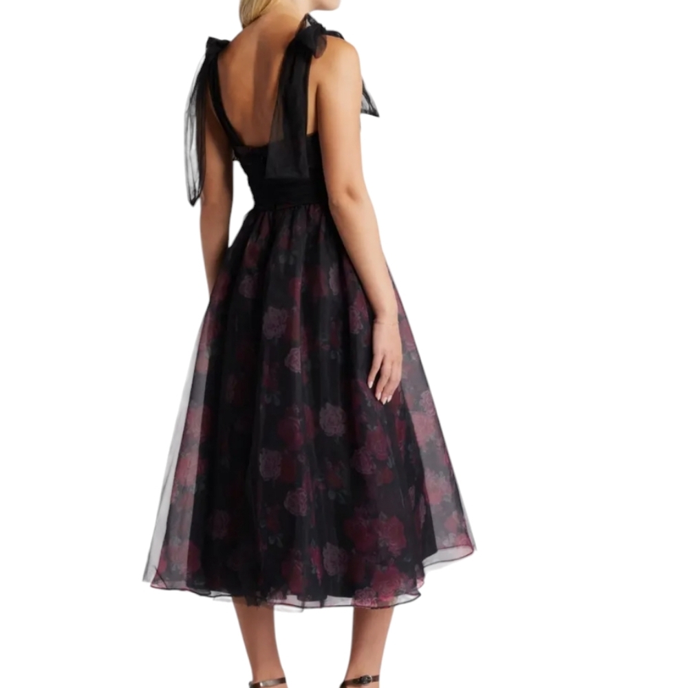 LULU'S Striking Scene Floral Mesh Cocktail Dress...Size Medium